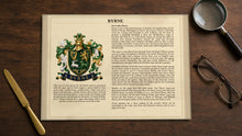 
Carregar imagem no visualizador da galeria, Parchment-look print on Hahnemuhle German Etching A4 (Byrne sample) on a walnut desk