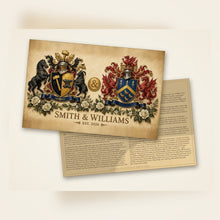 
Load image into Gallery viewer, Dual Family Coat of Arms &amp; History