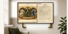 
Cargar imagen en el visor de la galería, Sample Executive family history pack PDF printed and framed — landscape board — Herald Lab