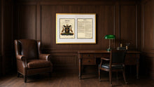 
Charger l'image dans la galerie, Executive Framed Surname Coat of Arms Print with Extended Family History