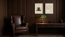 
Charger l'image dans la galerie, Executive Framed Surname Coat of Arms Print with Extended Family History
