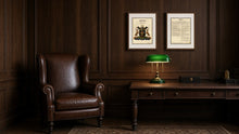 
Charger l'image dans la galerie, Executive Framed Surname Coat of Arms Print with Extended Family History