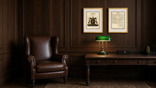 
Charger l'image dans la galerie, Executive Framed Surname Coat of Arms Print with Extended Family History