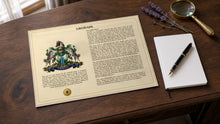 
Charger l'image dans la galerie, Personalized Surname Coat of Arms Museum Print with Family History Research