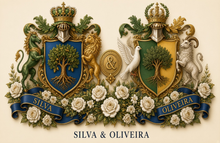 
Load image into Gallery viewer, Anniversary Dual sample page 1 — Silva &amp; Oliveira united arms — silva oliveira arms — Herald Lab