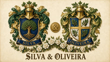 
Cargar imagen en el visor de la galería, Amostra Escudo duplo — Silva e Oliveira: dois brasões combinados num só PDF (Herald Lab) — Silva &amp; Oliveira matched Dual-grade pair