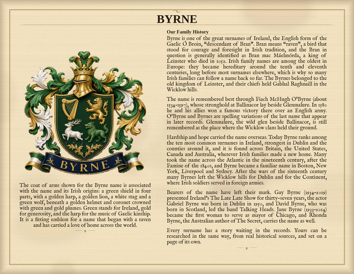Sample Herald Lab Standard PDF — commemorative surname history