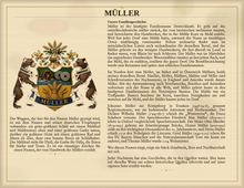 
Charger l'image dans la galerie, Beispiel PDF Standard — Familie Müller: Namensgeschichte und zugeordnetes Wappen (Herald Lab)