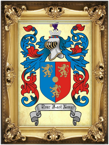 Origin of your Last Name - Heraldic Document