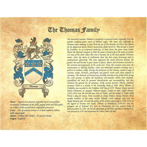 Origin of your Last Name - Heraldic Document